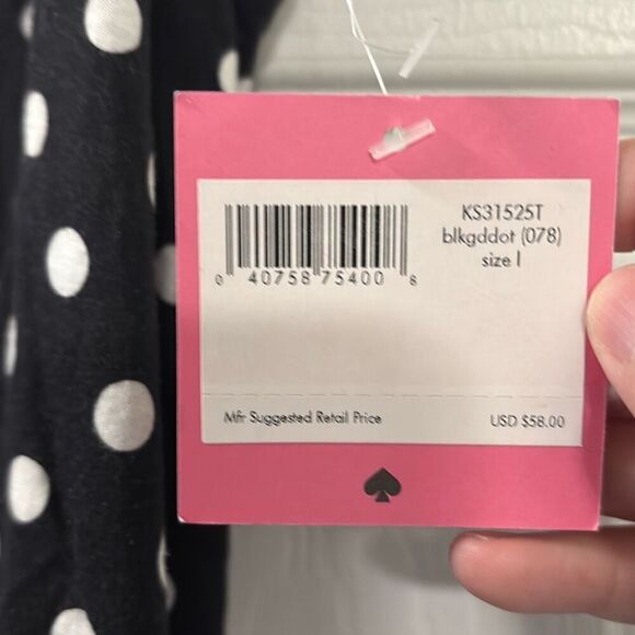 Kate Spade polka dot sleep shirt size large - Picture 3 of 4